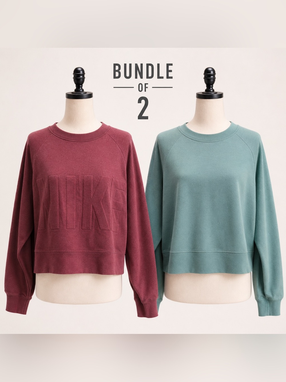 Bundle of 2 Women’s Sweatshirts Nike Dri-FIT & All In Motion Pullover Tops